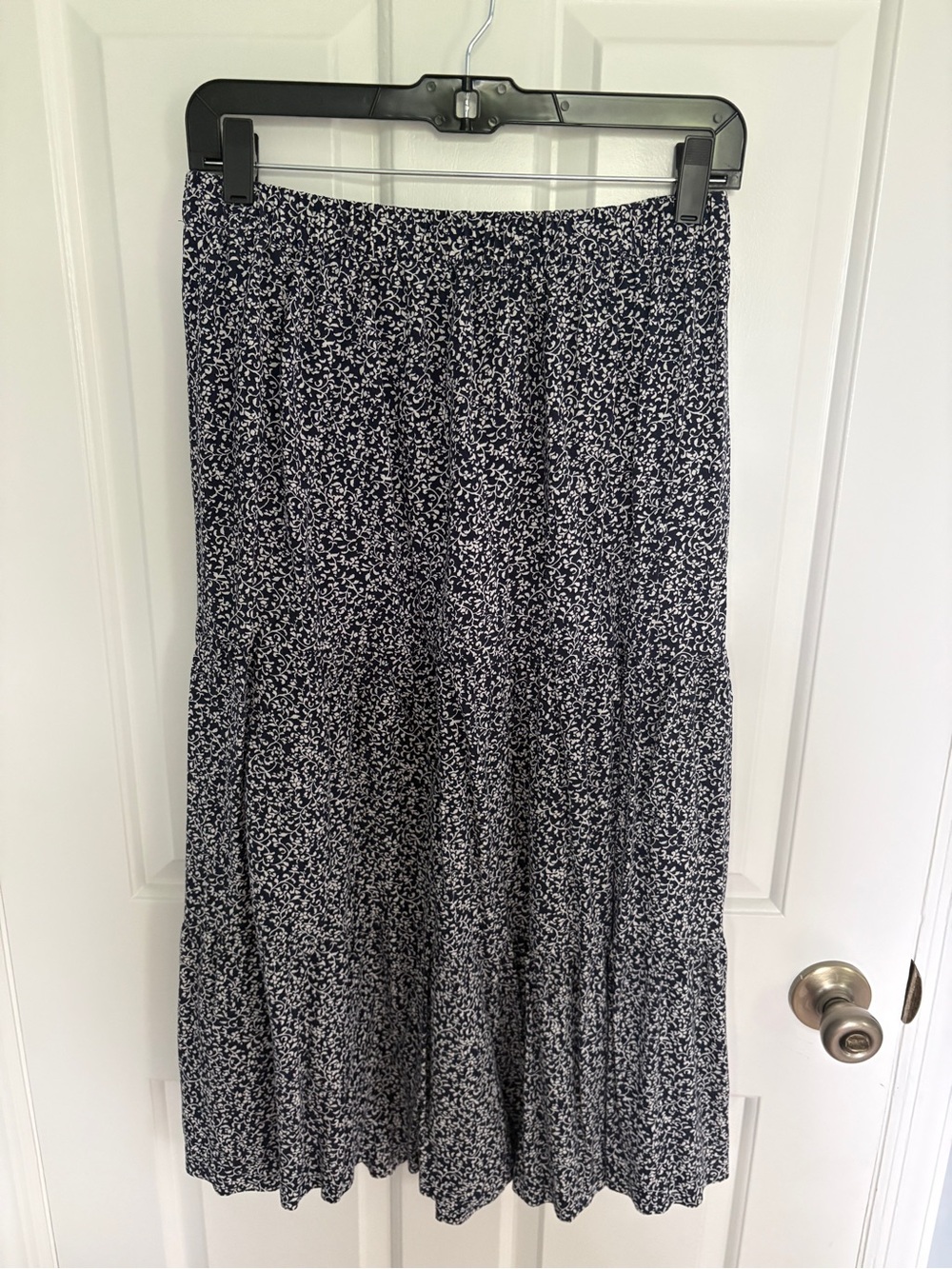 Old Navy Small Navy and White Maxi Skirt